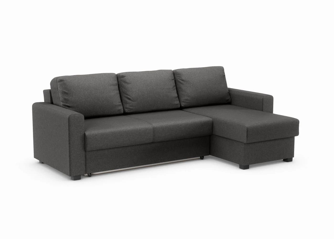 ATLANTIC HOME COLLECTION Ecksofa Dublin L-Form Grau mit Bettfunktion - Bild 4