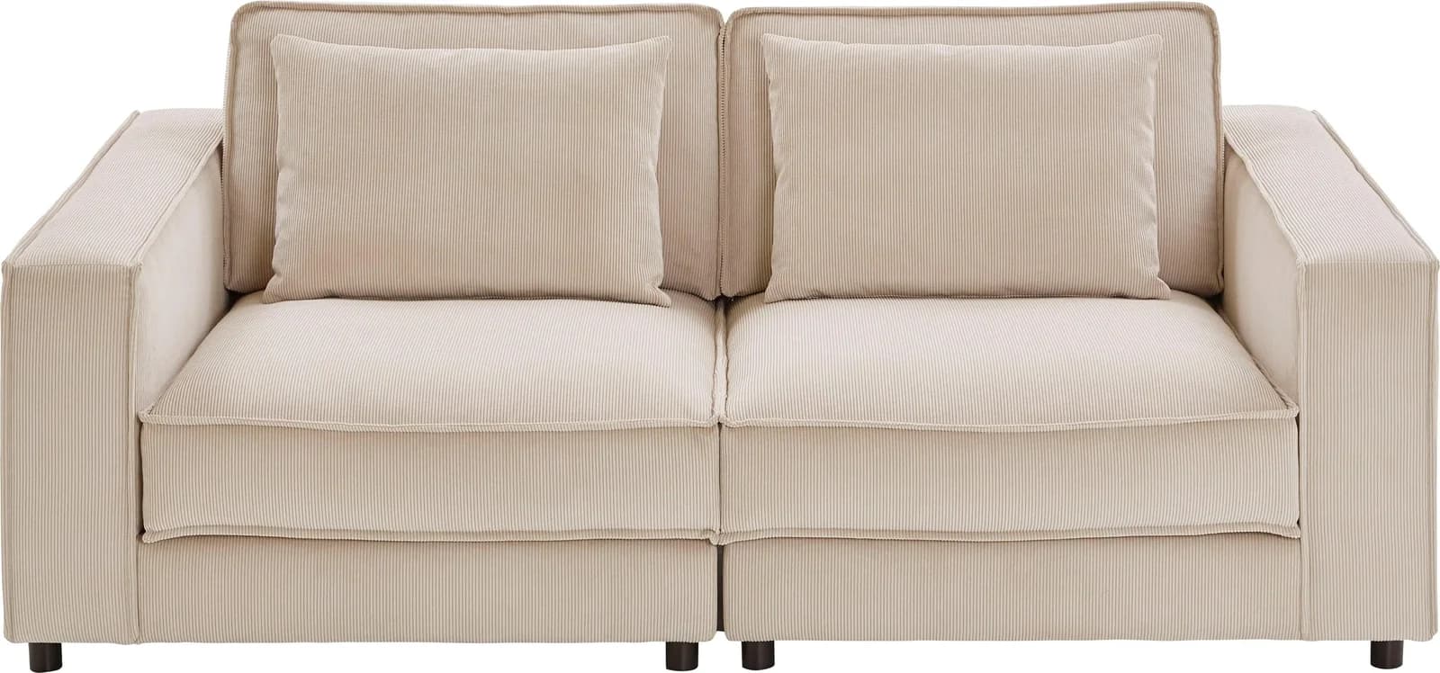 ATLANTIC HOME COLLECTION 2-Sitzer Valan XXL-Sitzfläche Cordbezug