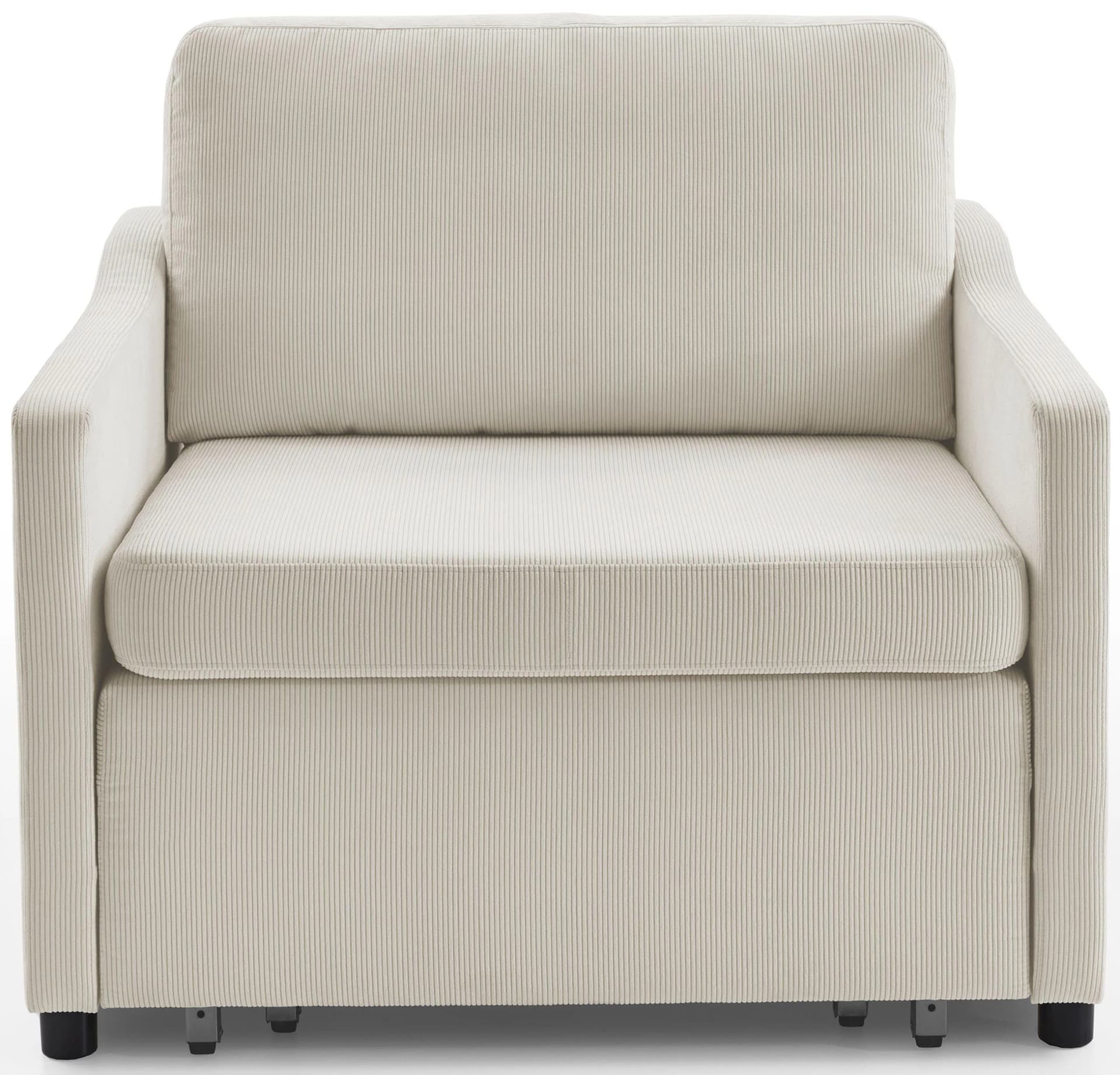 XXL-Sessel Anella mit Schlaffunktion Cord Creme