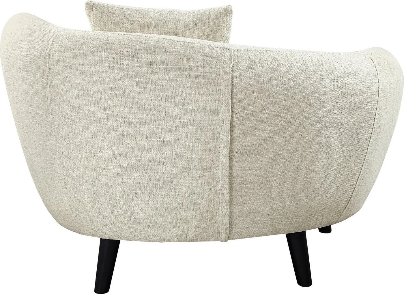 ATLANTIC HOME COLLECTION Loungesessel Olivia Nierenform Beige mit Kissen - Bild 5