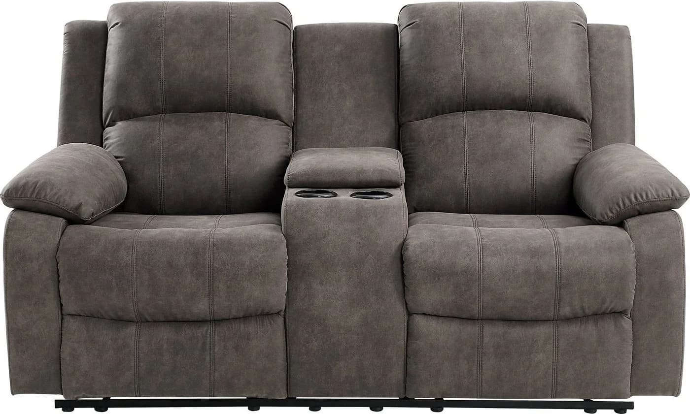 ATLANTIC HOME COLLECTION 2-Sitzer Sofa Cicero Dunkelgrau mit Relaxfunktion - Bild 3