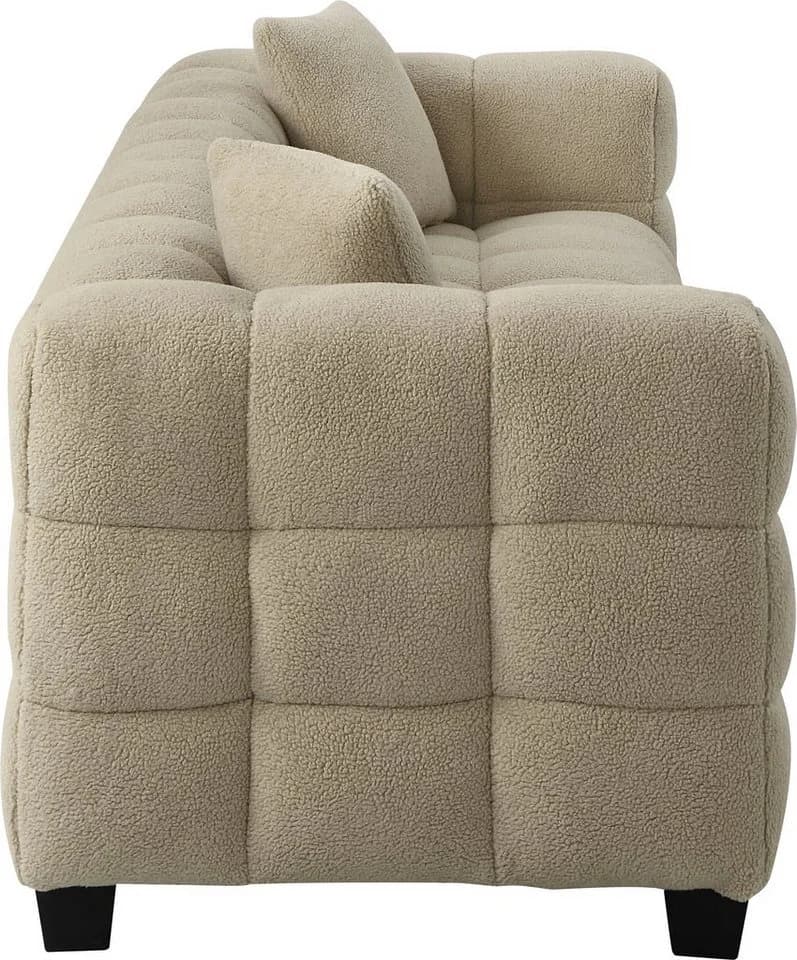 ATLANTIC HOME COLLECTION 3-Sitzer Sofa Stella Teddyoptik creme-braun - Bild 5