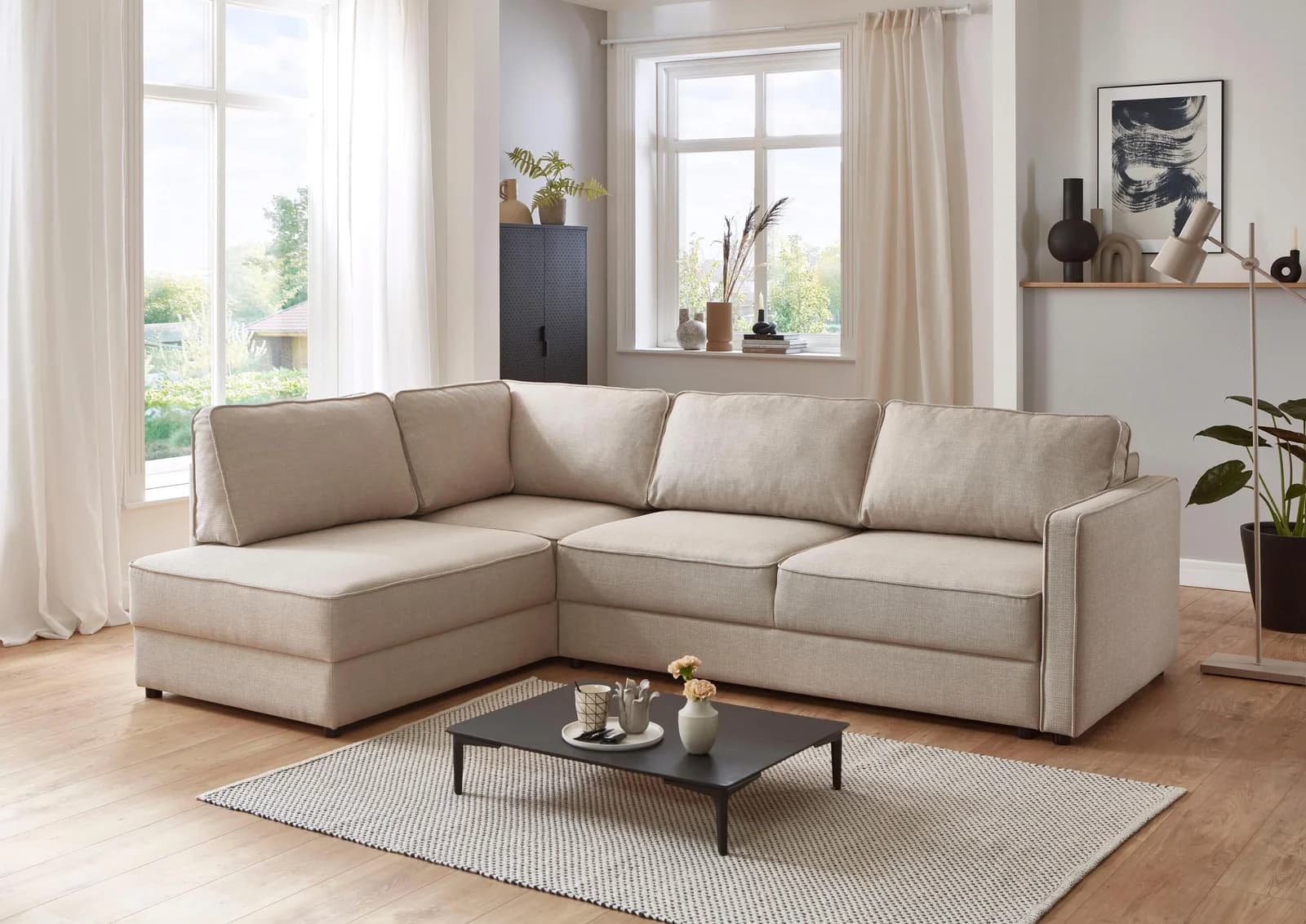 ATLANTIC HOME COLLECTION Schlafsofa Chill Beige mit Bettfunktion