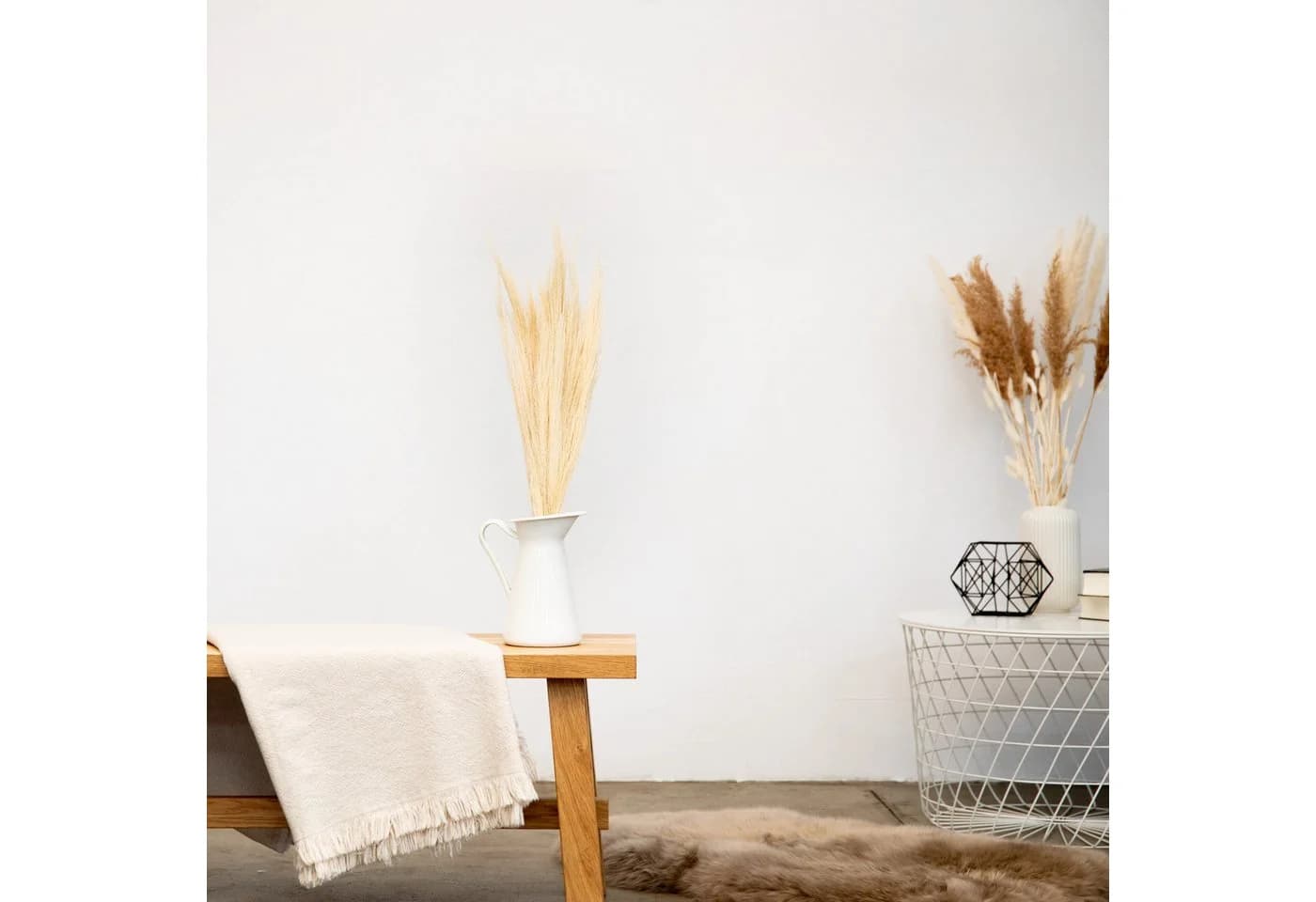 coco+cozy Trockenblume Besengras Bund ca. 70cm Beige