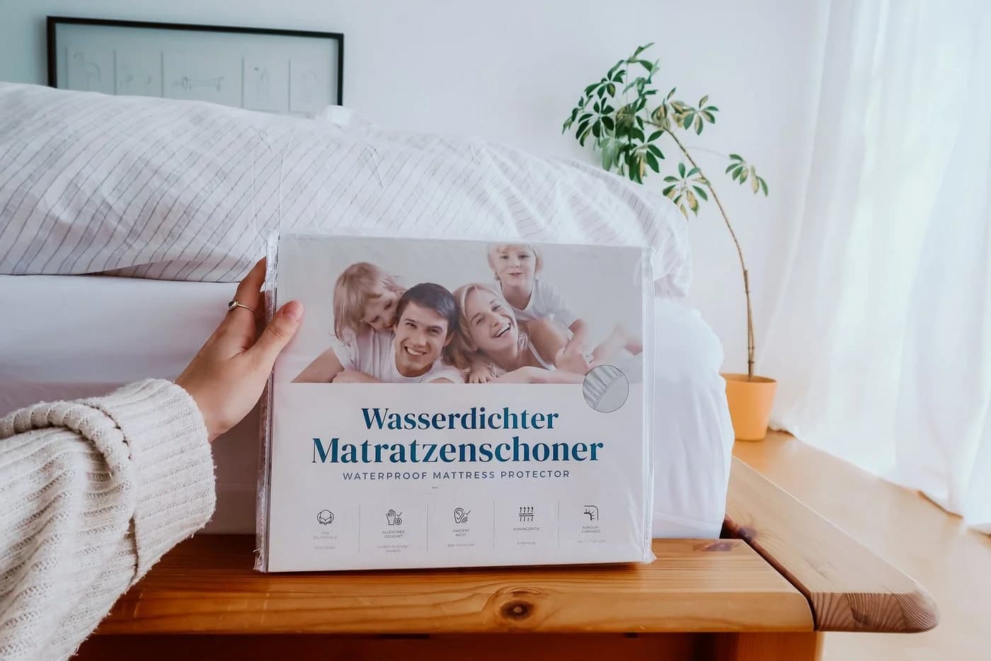 Matratzenschoner wasserdicht aus 100 % Jersey Baumwolle APARNA - Bild 4