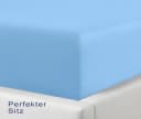 Camry Spannbettlaken CLASSIC Jersey 100% Baumwolle Hellblau Bild 3