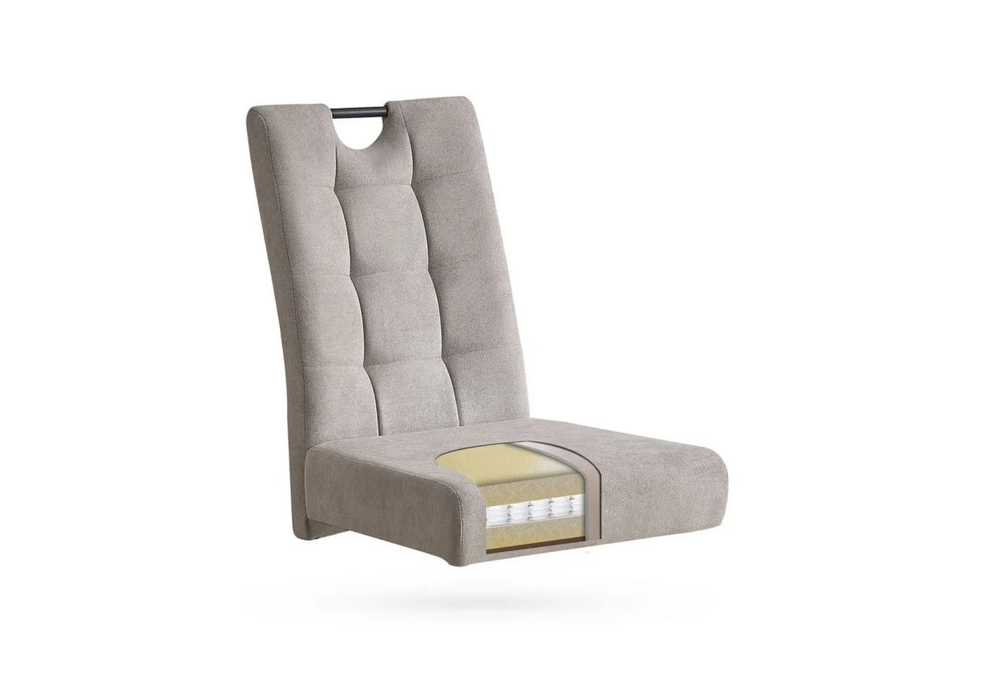 B&D home Freischwinger SOFIA 2er Set Grau Microfaser - Bild 3