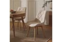 B&D home 4-Fußstuhl TANIA 2er Set Creme Massivholz Buche Bild 1