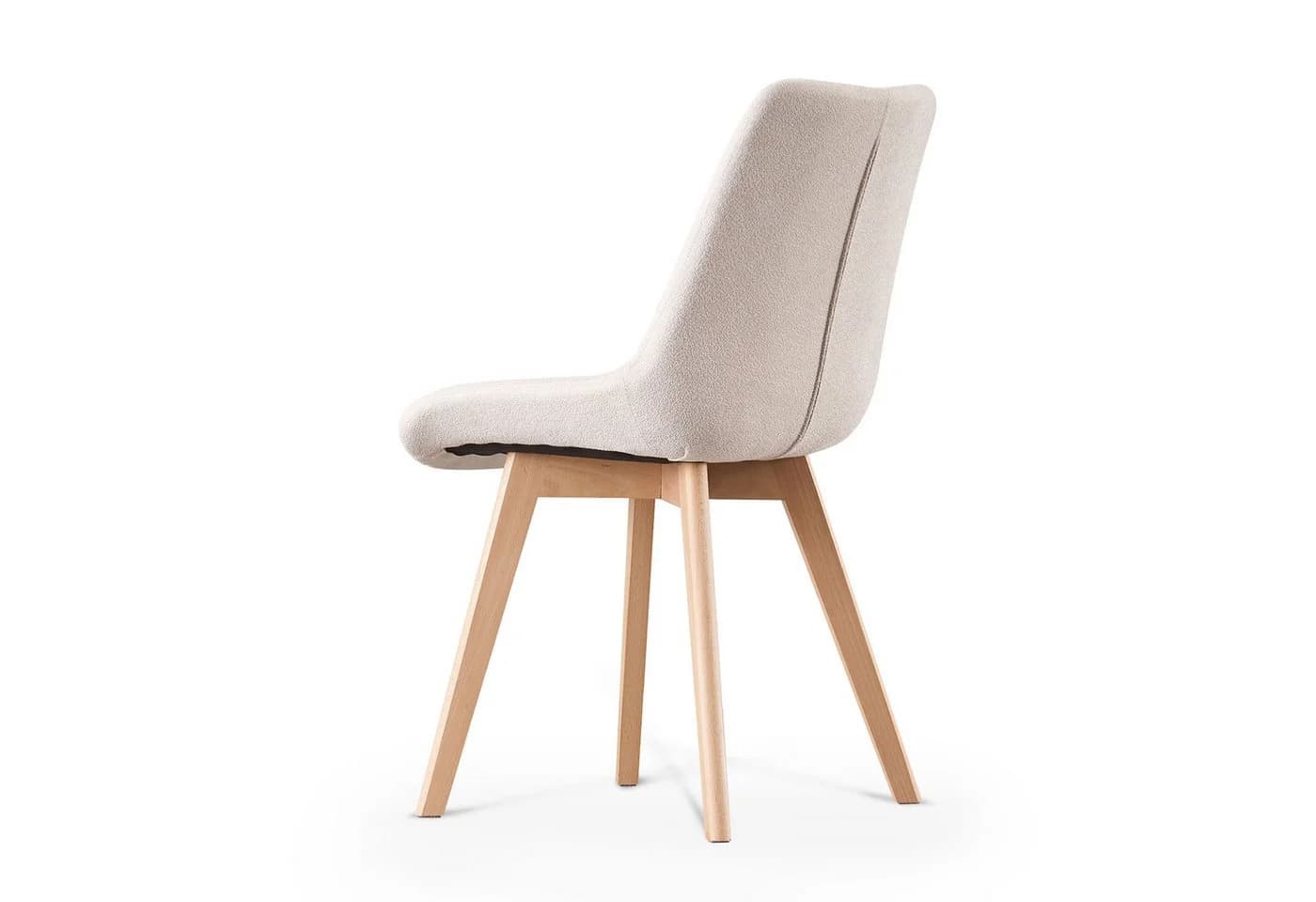 B&D home 4-Fußstuhl TANIA 2er Set Creme Massivholz Buche - Bild 5