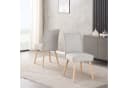B&D home Polsterstuhl CEDRIC 2er Set Grau Federkernbox Holzbeine Bild 2