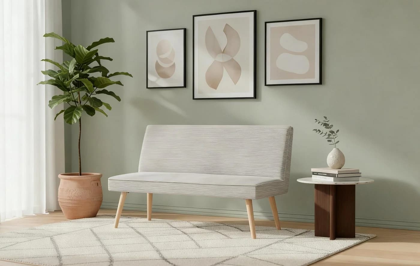 B&D home Essbank PAUL Grau Gepolstert Skandinavisch - Bild 2