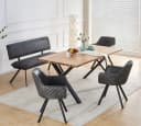 B&D home Essbank JUNA gepolstert Metallgestell Anthrazit Bild 3