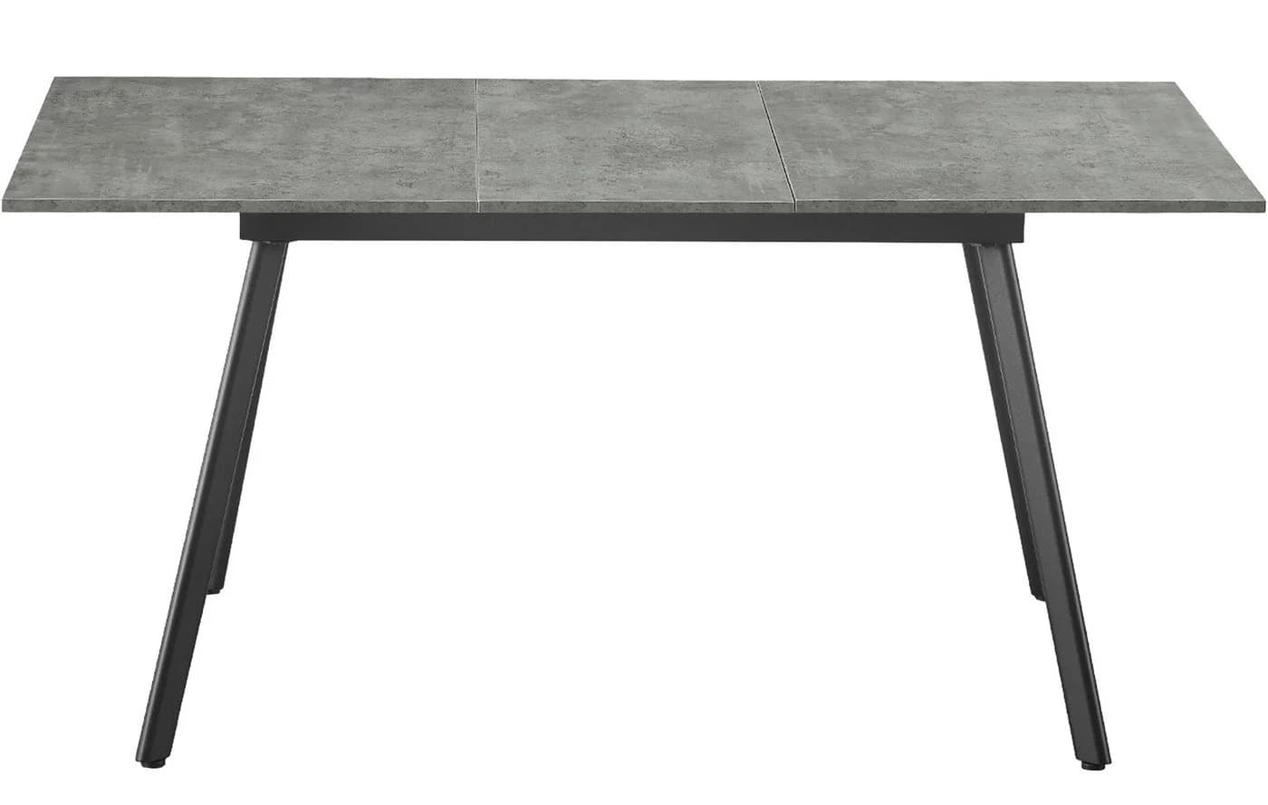 B&D home Esstisch MARA ausziehbar 120-160cm Schwarz Grau Beton-Optik