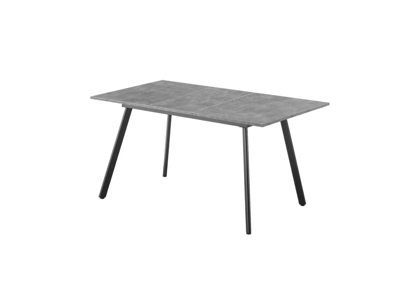 B&D home Esstisch MARA ausziehbar 120-160cm Schwarz Grau Beton-Optik - Bild 3