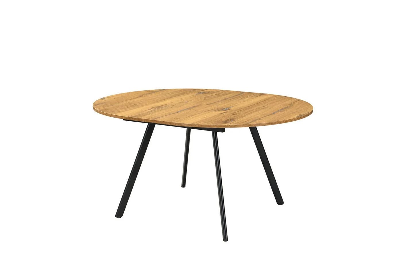 B&D home Esstisch TILL Metallgestell Schwarz/Weiß Ausziehbar 120-150cm - Bild 5