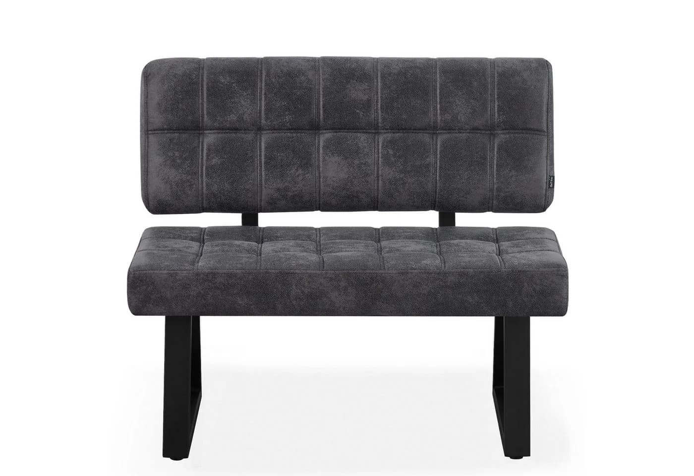 B&D home Essbank SIGFRID Grau Polyester Polsterbank