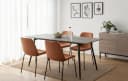 B&D home Esstisch LIO Ausziehbar Schwarz/Weiß Industrial Bild 1
