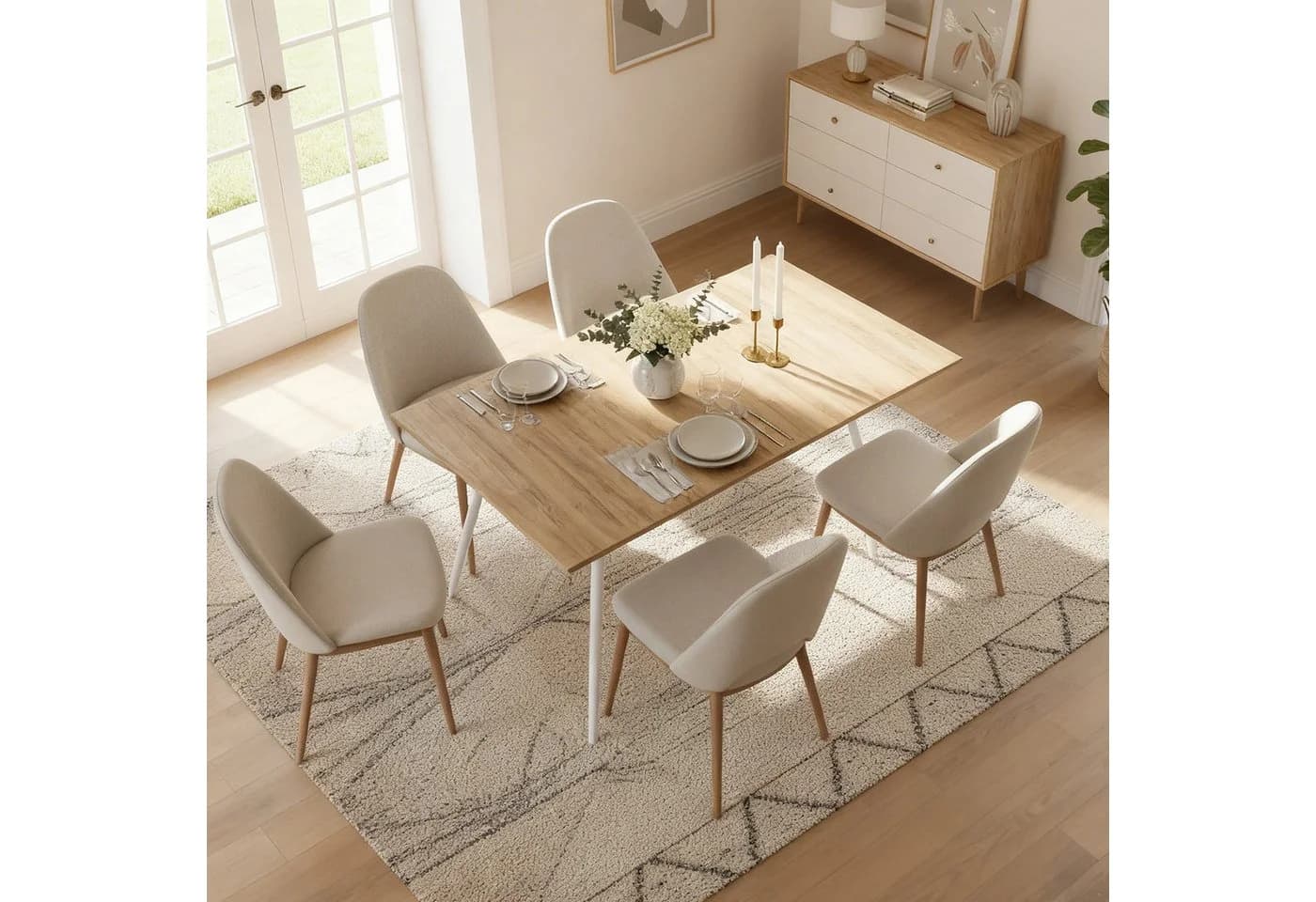 B&D home Esstisch LIO Ausziehbar Schwarz/Weiss - Bild 5