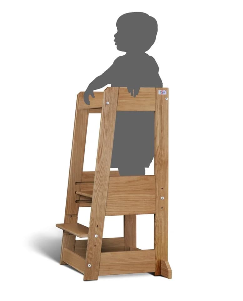 tiSsi® Kinderstuhl Entdeckerturm FELIX mitwachsend Eiche massiv NATUR