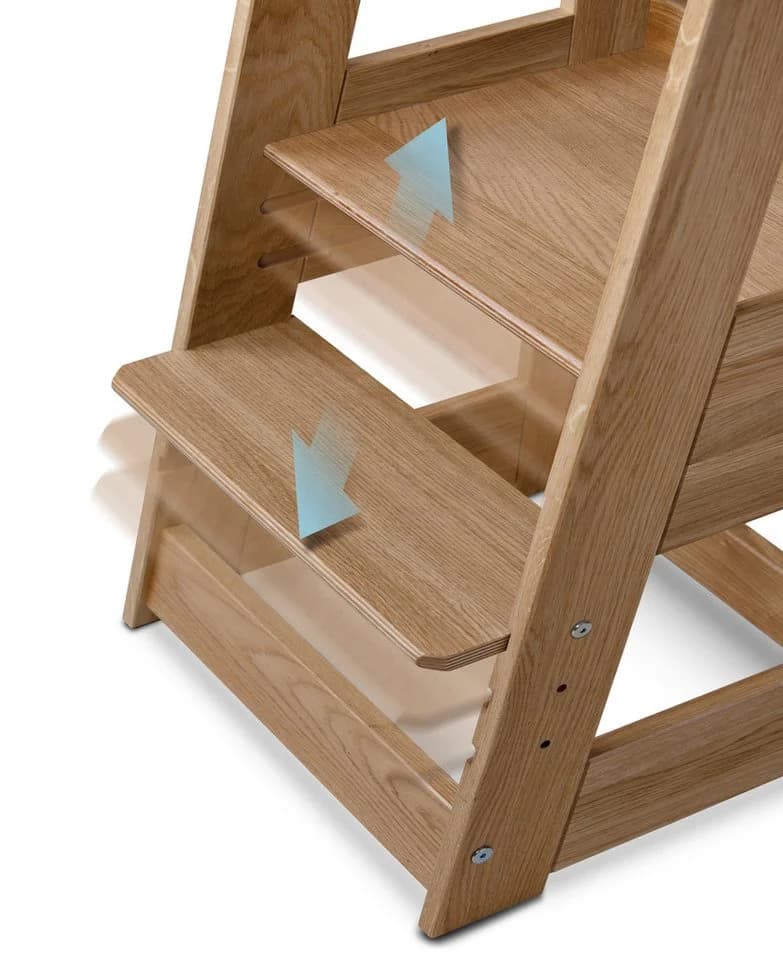 tiSsi® Kinderstuhl Entdeckerturm FELIX mitwachsend Eiche massiv NATUR - Bild 3