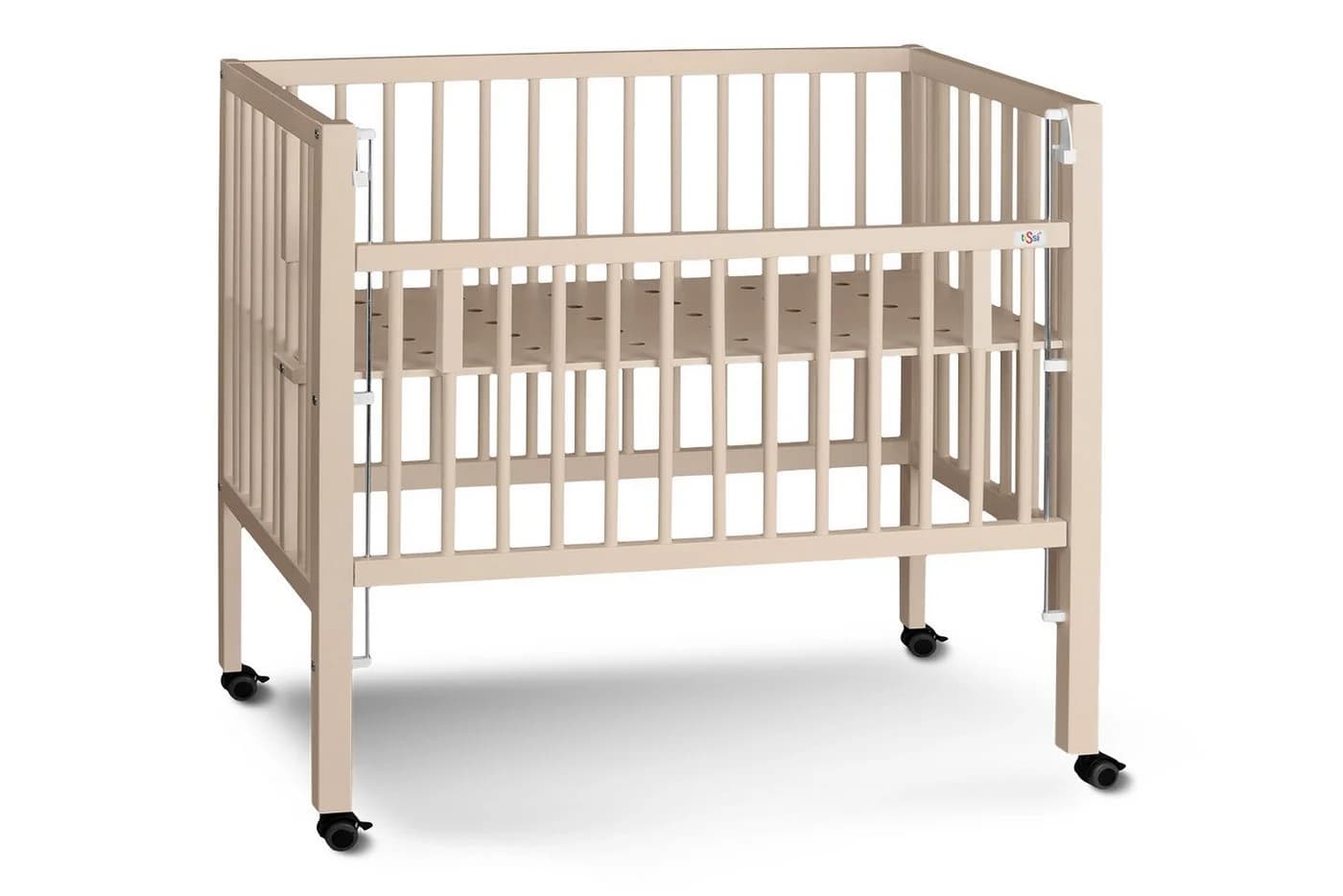 tiSsi® Beistellbett MAXI Buche massiv Beige für Boxspringbetten - Bild 2