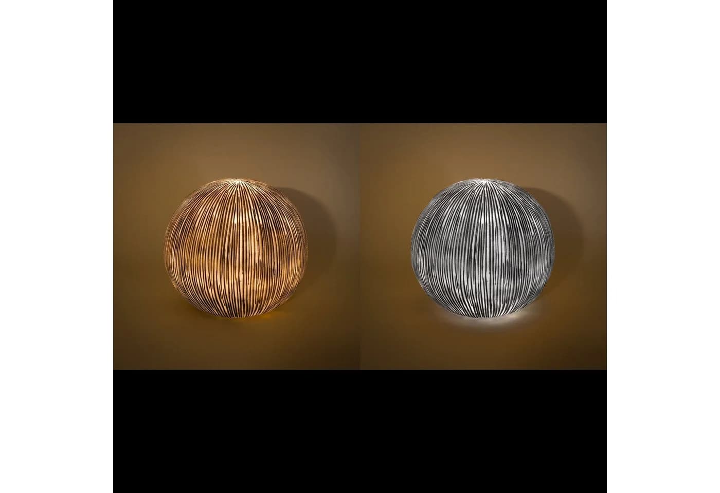 esotec LED Gartenleuchte Solarkugel Ribbed Ball DUO COLOR 26cm - Bild 4