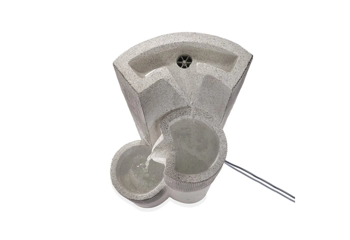 esotec Solarbrunnen Smart Fountain Grau Polyresin Komplettset - Bild 4