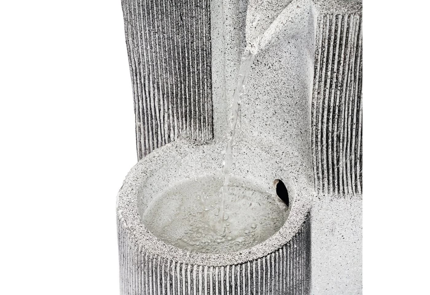esotec Solarbrunnen Smart Fountain Grau Polyresin Komplettset - Bild 5