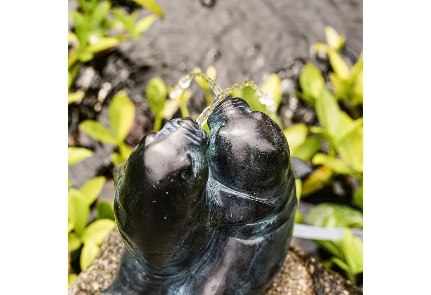 esotec Wasserspeier Solar Teichfiguren Komplettset Seehund Paar Paul & Paula - Bild 5