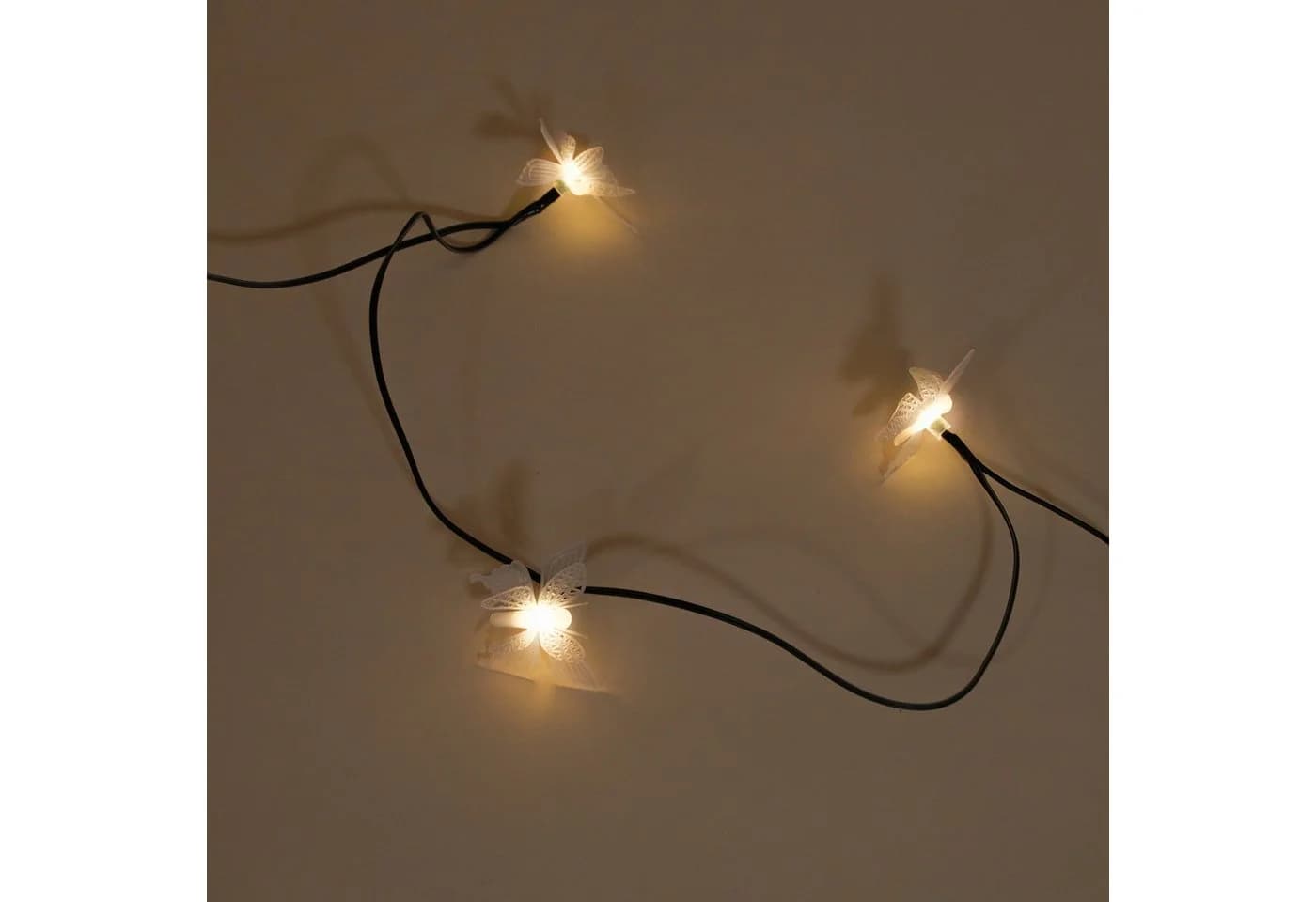 esotec LED-Lichterkette Solarkette 30 Schmetterlinge 9m +2m Zuleitung 3000K winterfest - Bild 3