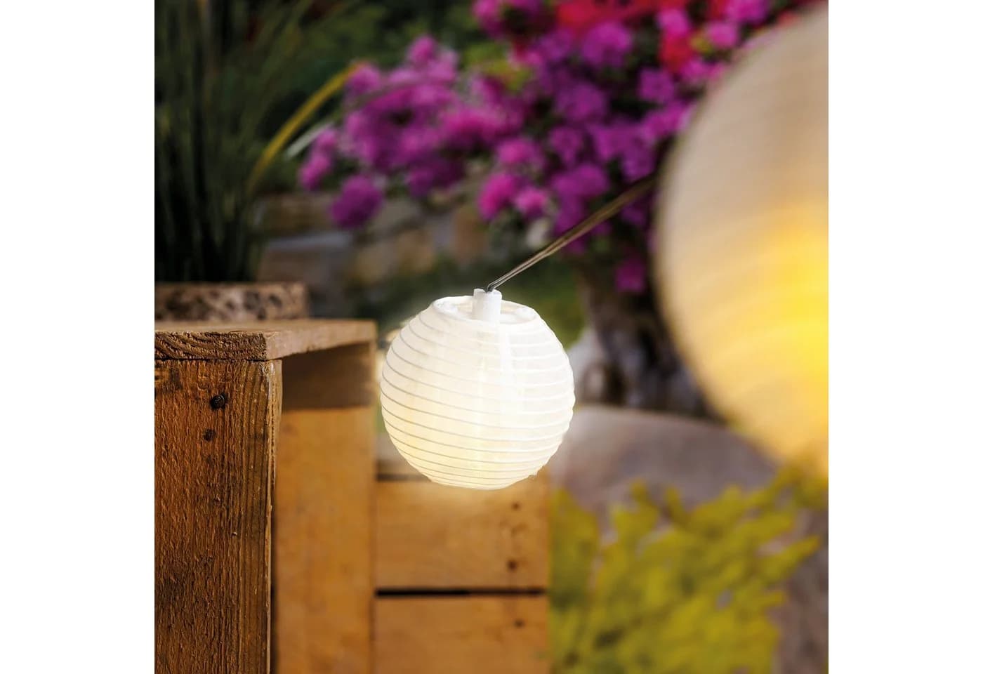esotec LED Gartenleuchte Solarkette 30 Ballons Lampions 9m 3000K - Bild 4