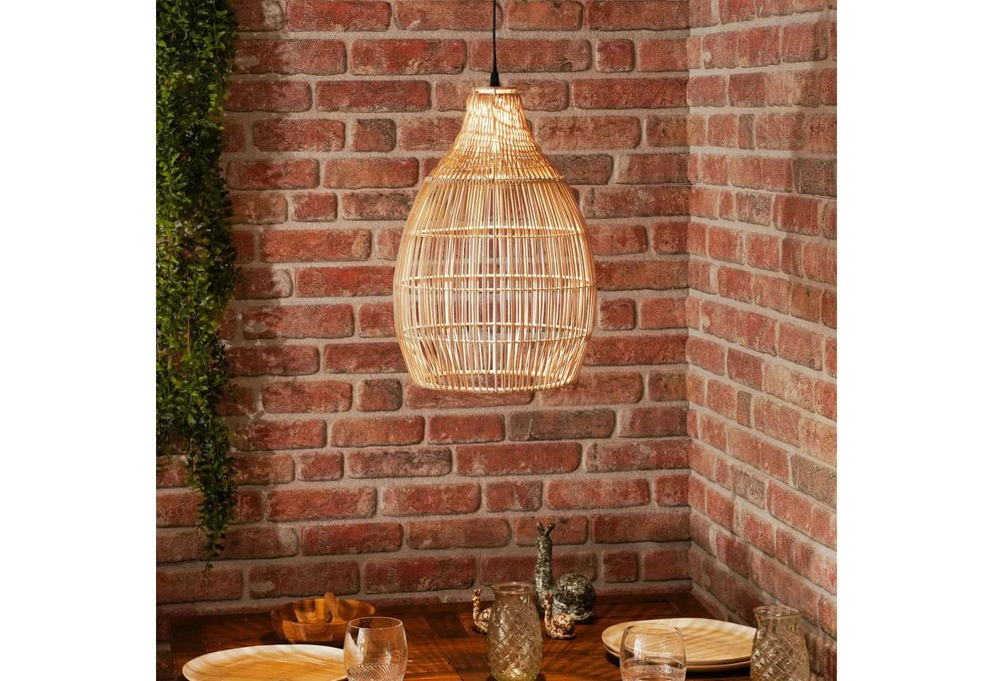 esotec LED Gartenleuchte Kairo Solarleuchte Boho Stil Polyrattan warmweiß - Bild 2