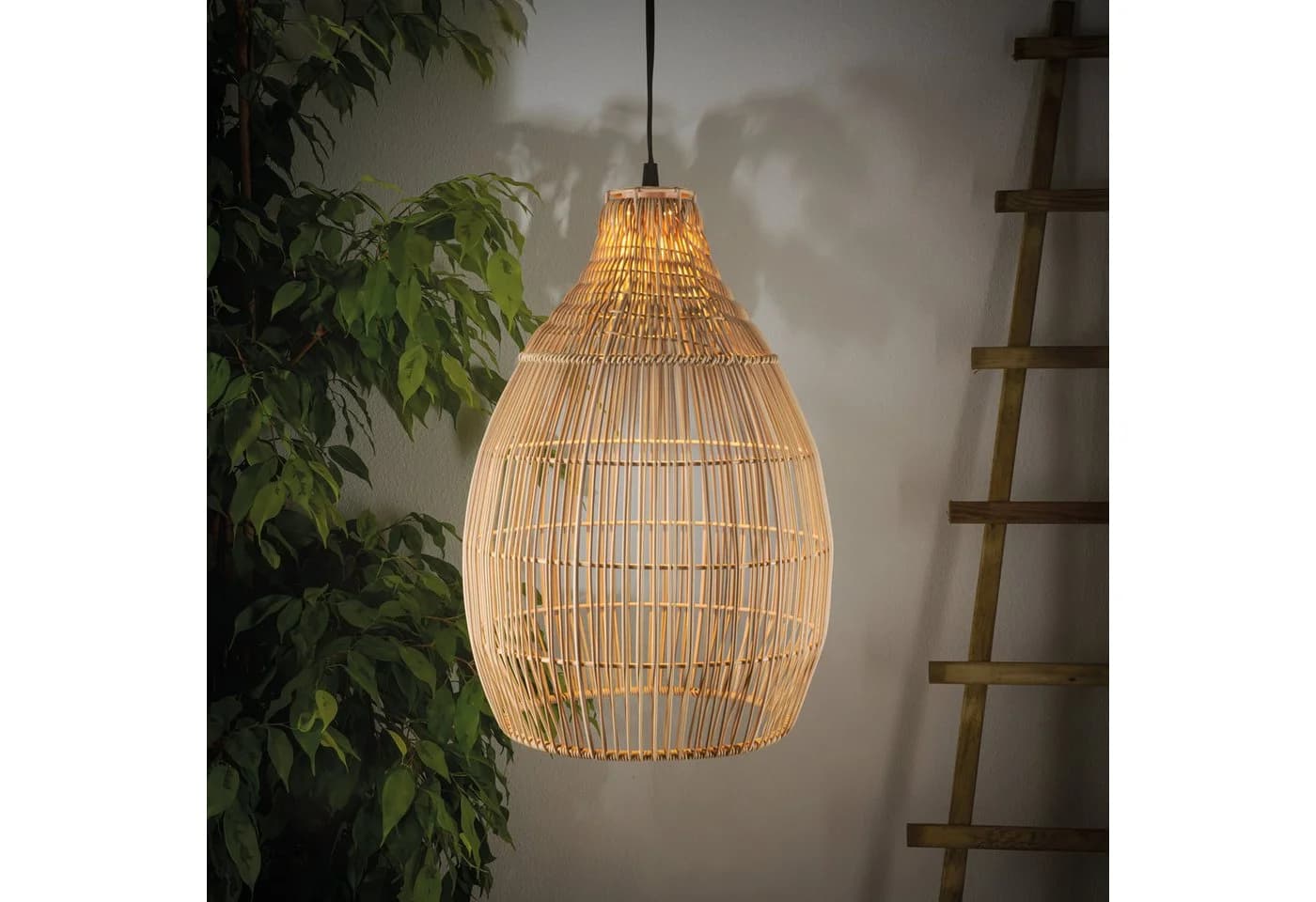 esotec LED Gartenleuchte Kairo Solarleuchte Boho Stil Polyrattan warmweiß - Bild 3