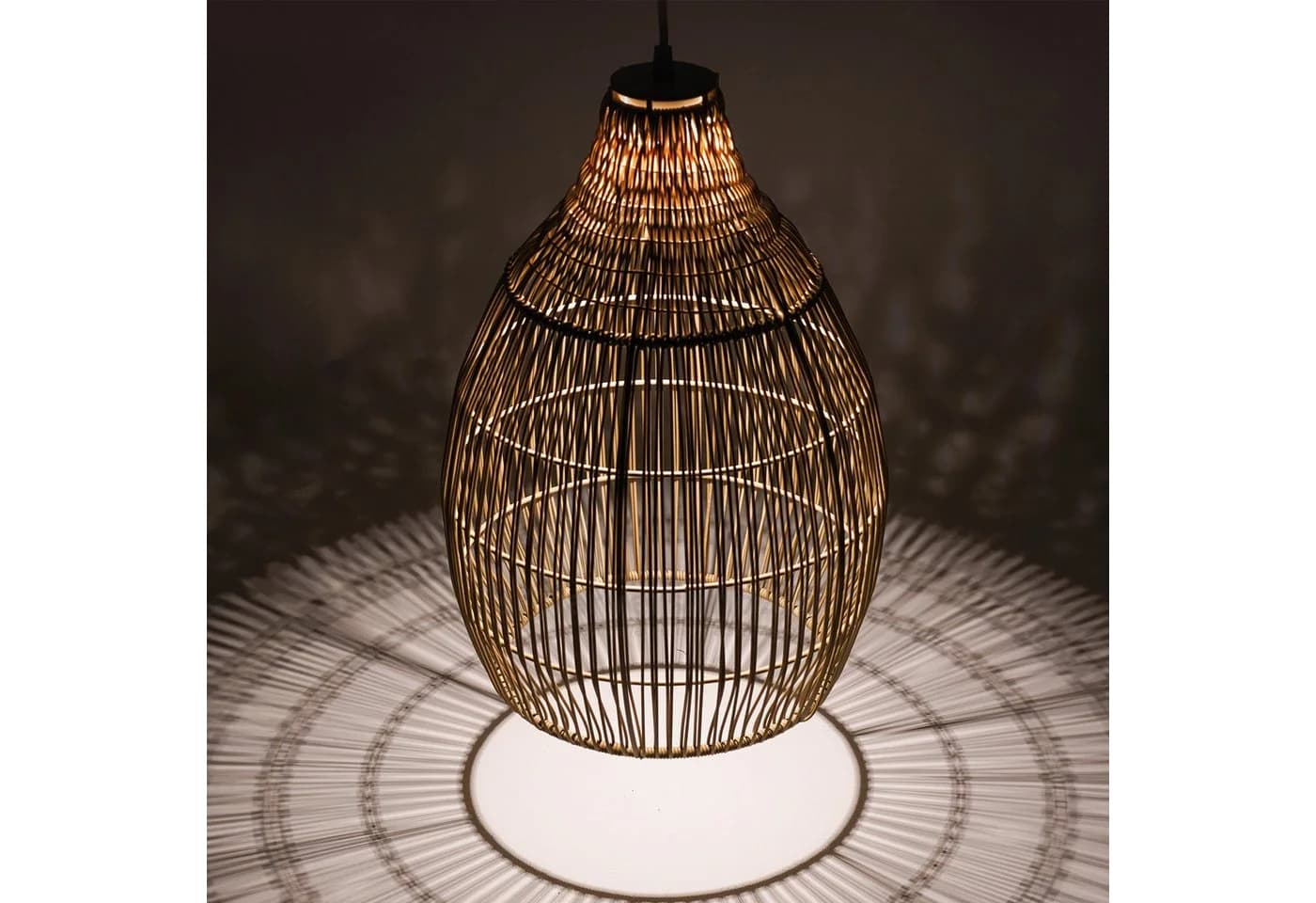 esotec LED Gartenleuchte Kairo Solarleuchte Boho Stil Polyrattan warmweiß - Bild 4