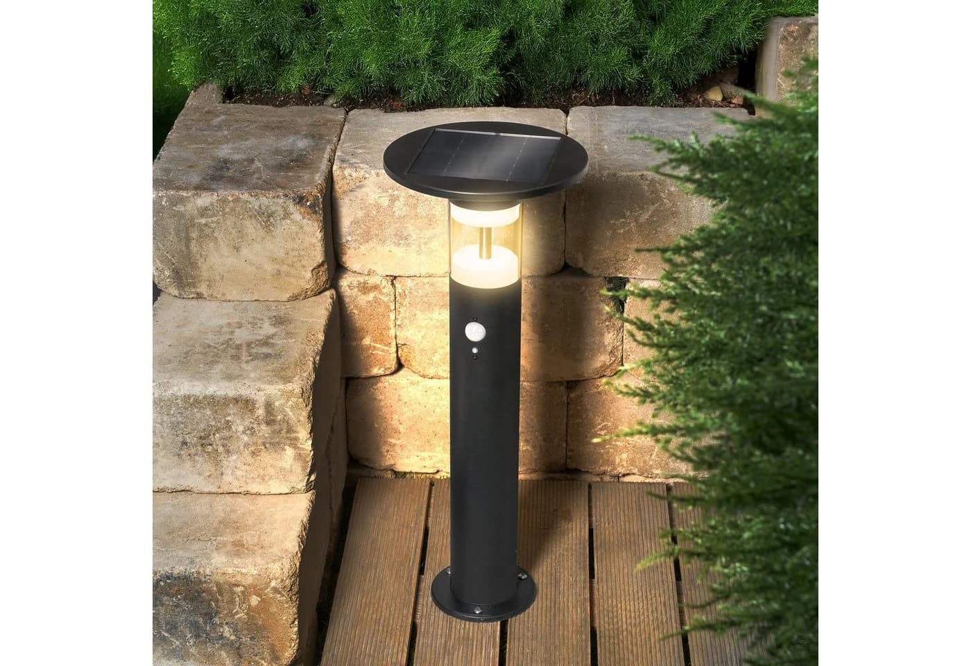 esotec LED Solarleuchte Amelia Schwarz PIR-Bewegungsmelder 3 Modi - Bild 2