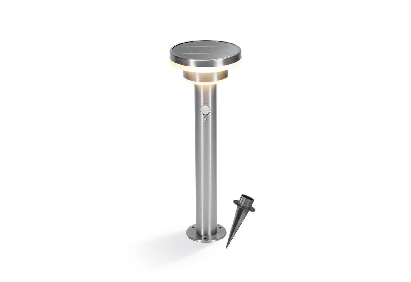 esotec LED Gartenleuchte Modena Solar PIR Edelstahl