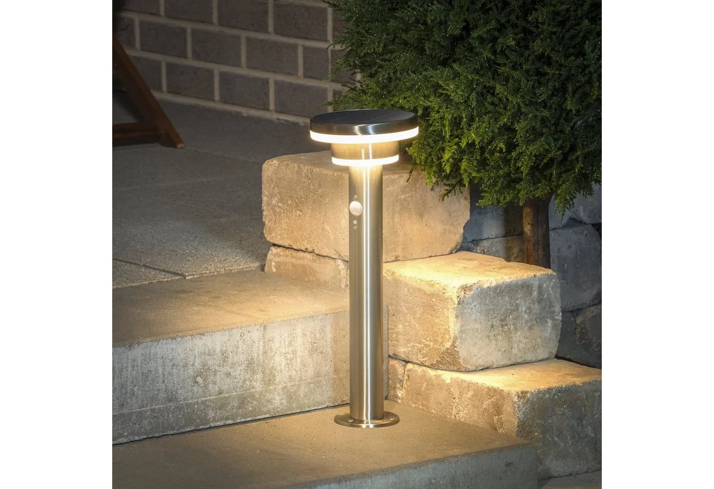 esotec LED Gartenleuchte Modena Solar PIR Edelstahl - Bild 2