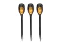 esotec Solarfackel Lorenzo 3er-Set Schwarz LED Gartenleuchte Bild 1