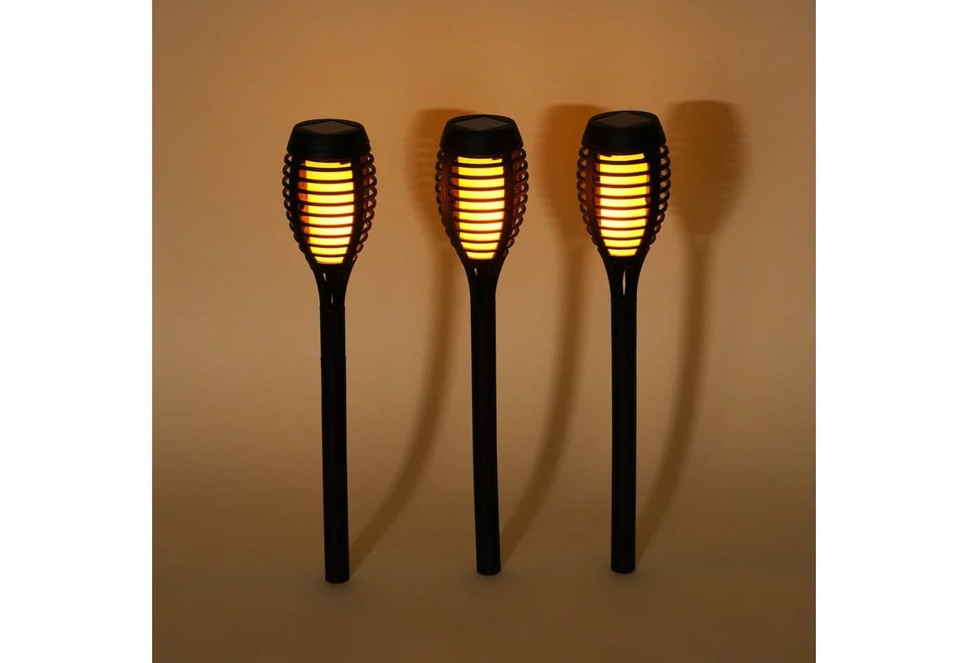 esotec Solarfackel Lorenzo 3er-Set Schwarz LED Gartenleuchte - Bild 3