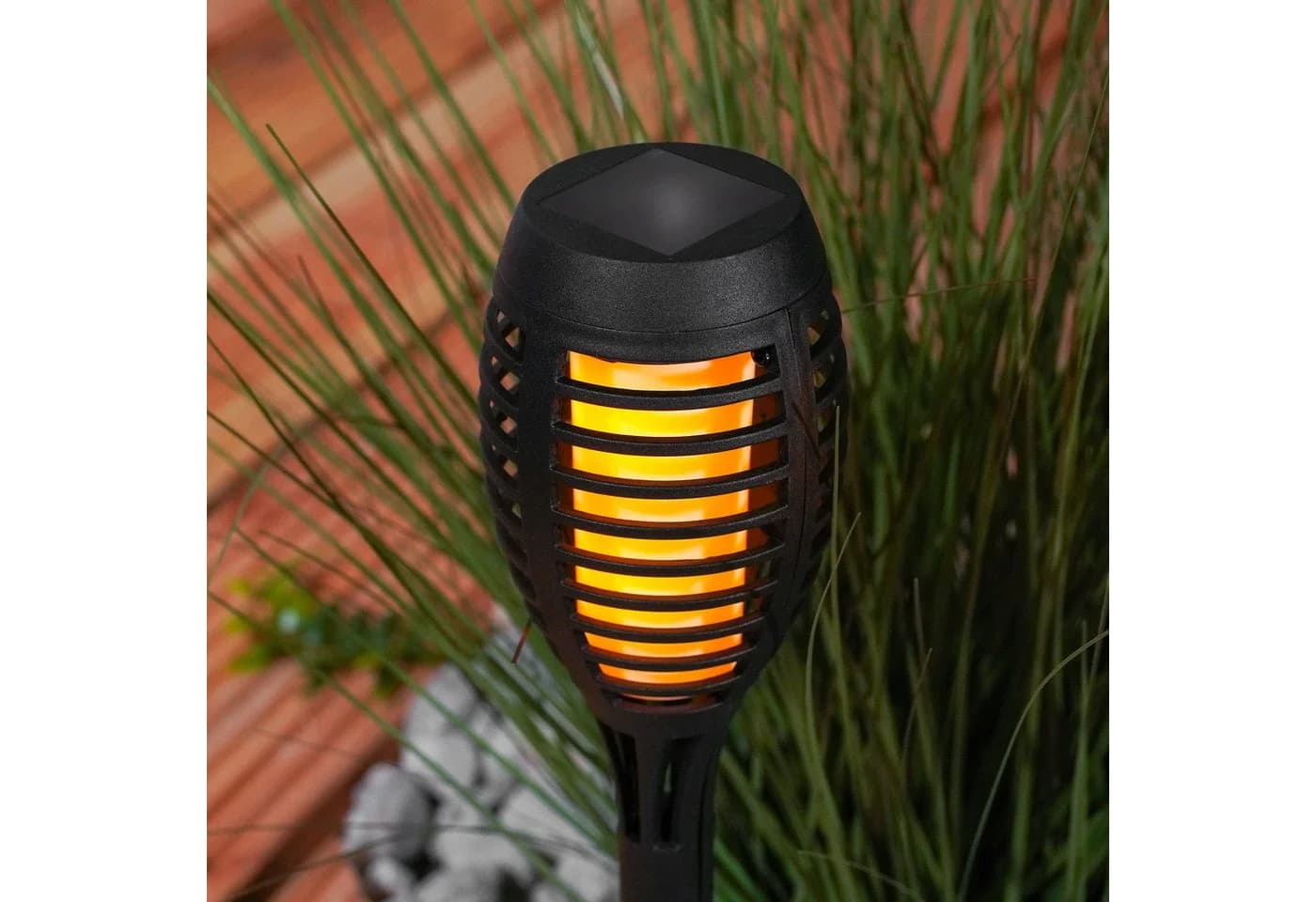 esotec Solarfackel Lorenzo 3er-Set Schwarz LED Gartenleuchte - Bild 4