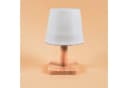 esotec Solar Tischlampe Harmony Warmweiß Holzoptik IP44 Bild 4