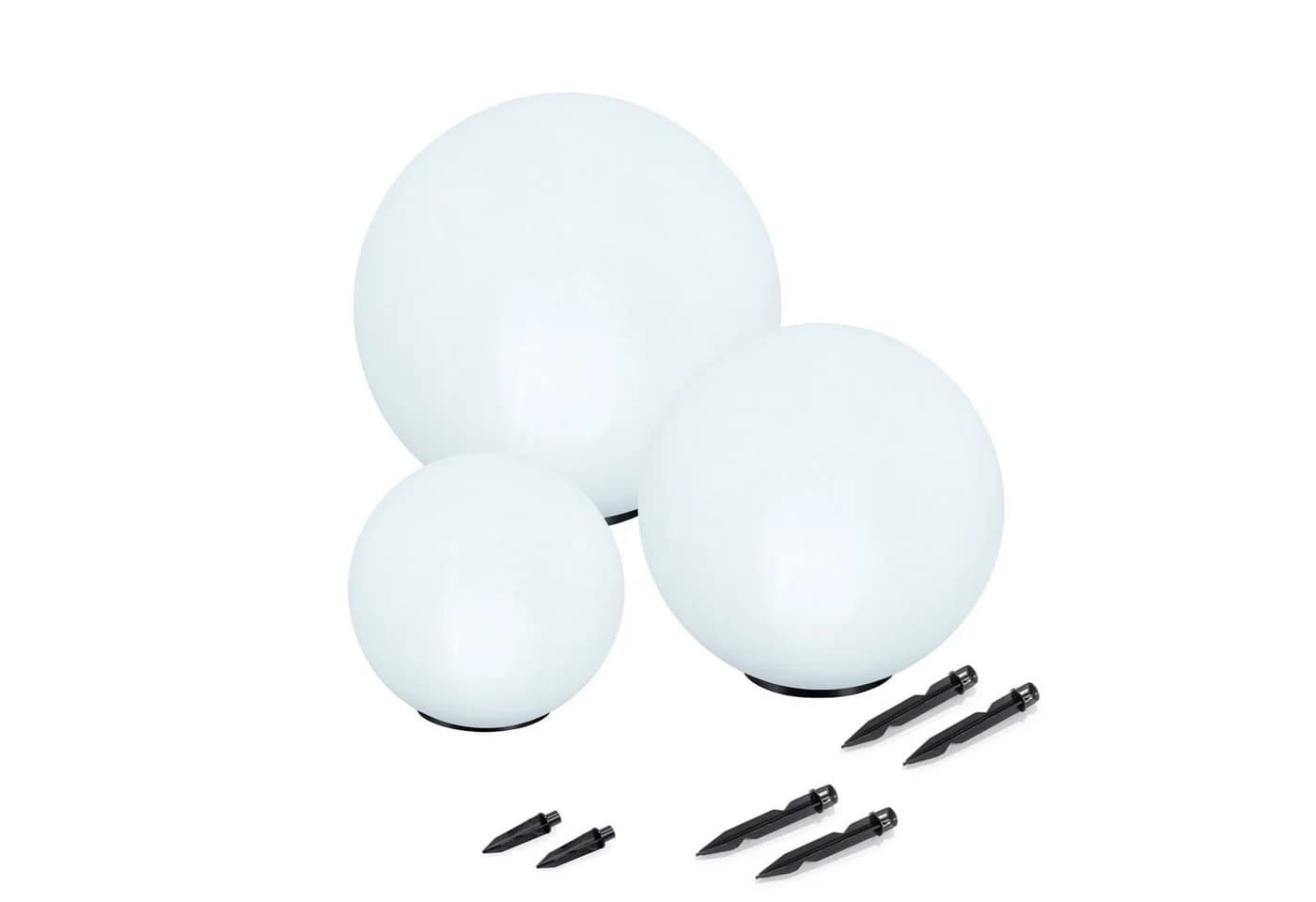 esotec LED Solarkugeln 3er Set Multicolor mit Fernbedienung