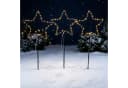 esotec LED Solarleuchte 3 Weihnachtssterne Sternenzauber 40 LEDs Bild 2
