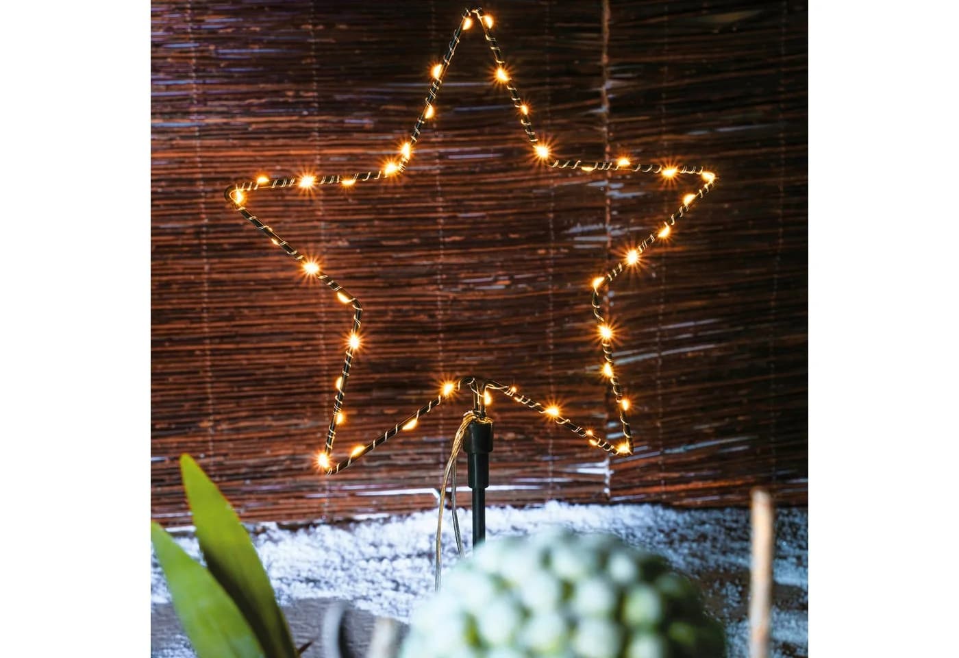 esotec LED Solarleuchte 3 Weihnachtssterne Sternenzauber 40 LEDs - Bild 4