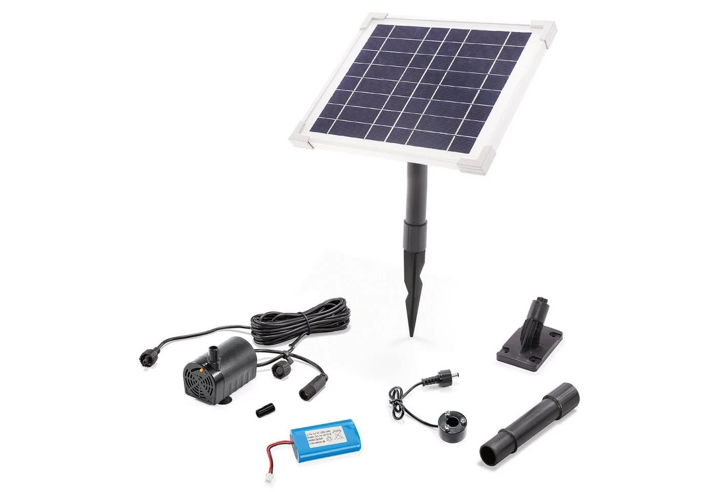 Solarpumpe mit LED-Lichtring und LiFe-Akku - Bild 2