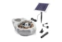 esotec Solarbrunnen Vogelbad Grau mit LED-Licht Bild 1