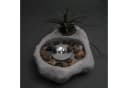 esotec Solarbrunnen Vogelbad Grau mit LED-Licht Bild 3