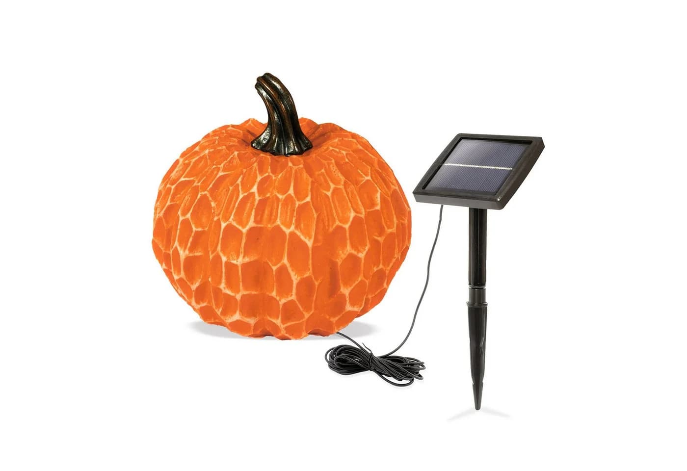 esotec LED Solarleuchte Kürbis Orange DUO COLOR Garten