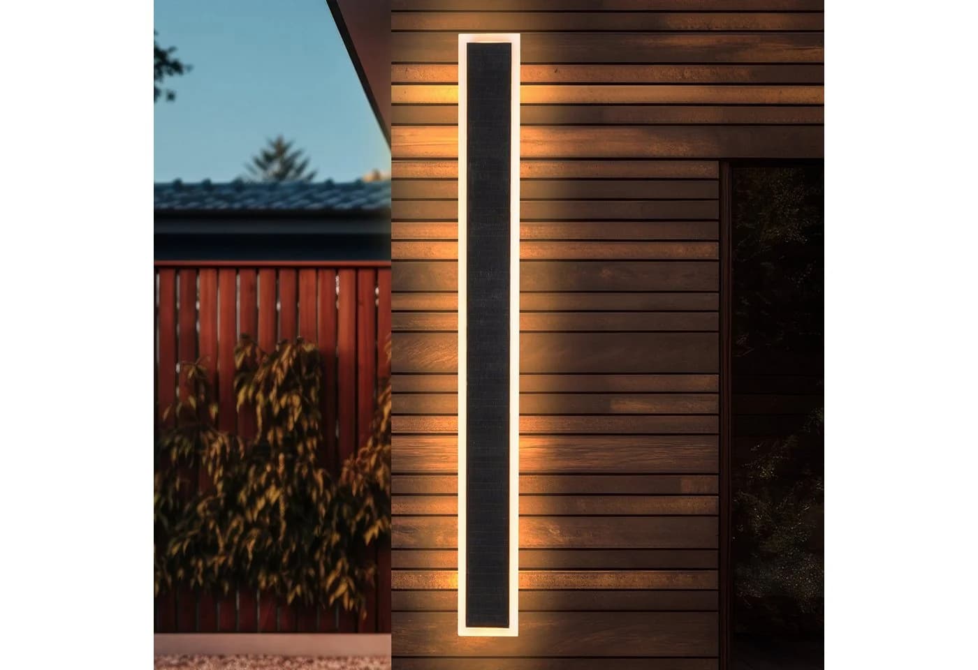 esotec LED Außen-Wandleuchte Solar Design Panel Smart Light Schwarz - Bild 2