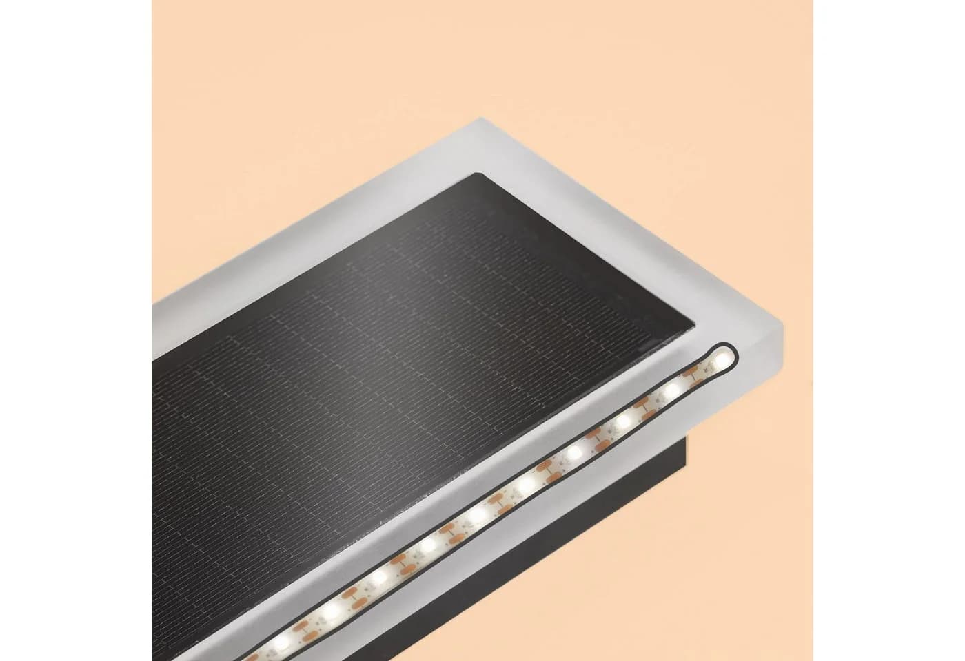 esotec LED Außen-Wandleuchte Solar Design Panel Smart Light Schwarz - Bild 5
